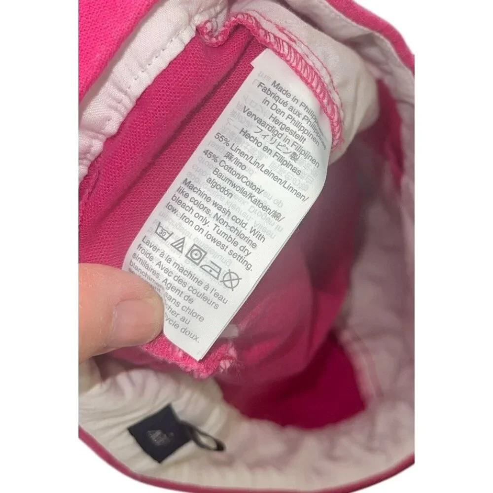 J CREW Women's Size 2 Scallop-Hem Shorts in Begonia Pink Linen Cotton Blend - Picture 8 of 9